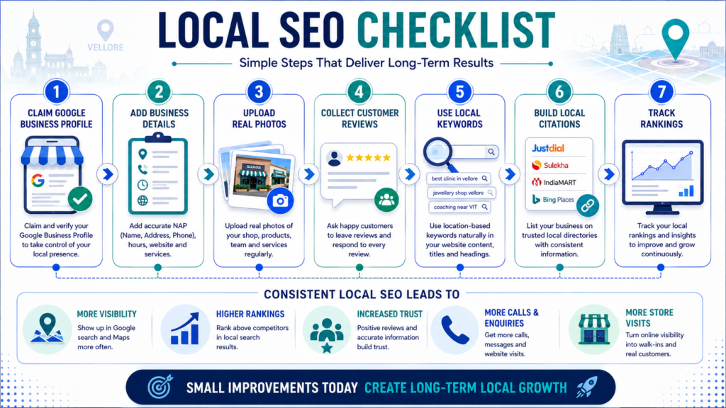 local SEO tips for Vellore business relevance distance prominence